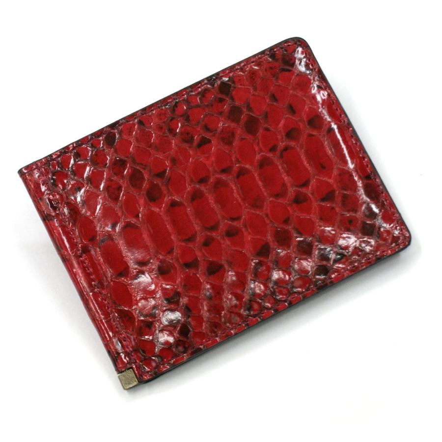 札ばさみ マネークリップ メンズ レディース 財布 本革 蛇革 パイソン