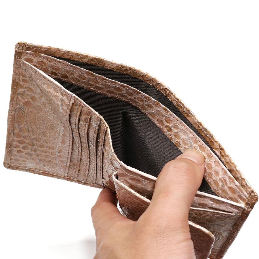 財布 二つ折り財布 折り財布 ヘビ 蛇 パイソン 革 へび レディース財布 