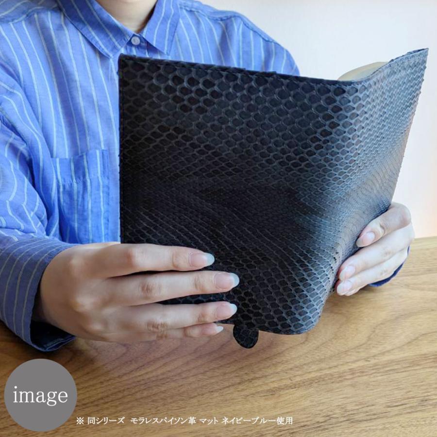 ブックカバー しおり付き 文庫 A6 BOOKカバー ブックジャケット 文庫本カバー 文庫本サイズ レザーブックカバー 本革ブックカバー 本革 パイソン ラスター_10