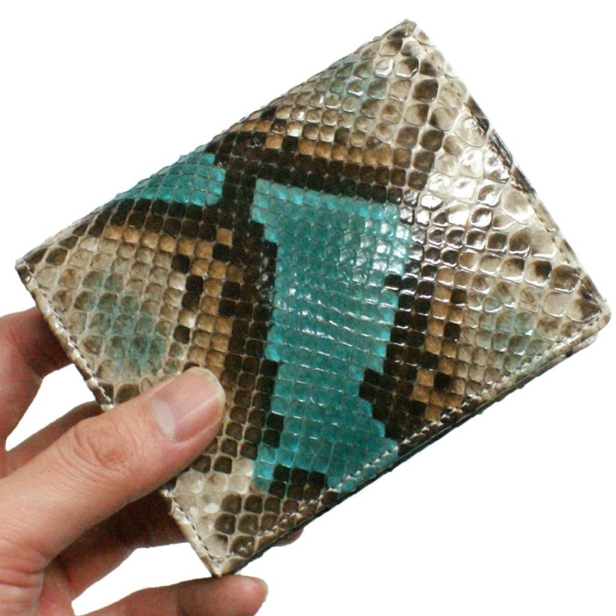 イビザ　パイソン革　二つ折り財布 イビサ公式 二つ折り 財布 パイソン ヘビ革 レディース ラウンド