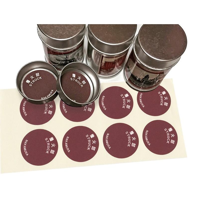 缶マッチ用張り替え側薬シール（1枚-8ラベル) : ナカムラマッチ - 通販