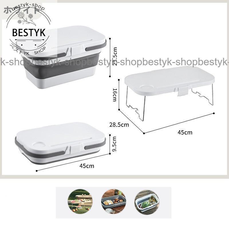 3way収納バスケット ピクニック 蓋付き 多機能 キャンプ 収納ケース バスケット 持ち運び コンパクト収納テーブル レジャー BBQ アウトドア｜nakamurasyoten｜12