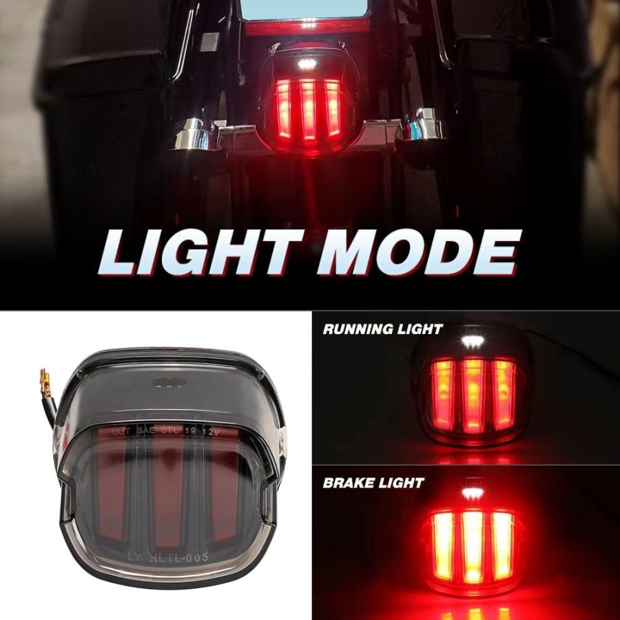 LEDテールライト スモークレンズ レッド/ブラック Harley Davidson（ハーレー・ダビッドソン） ハーレー用 LEDテール