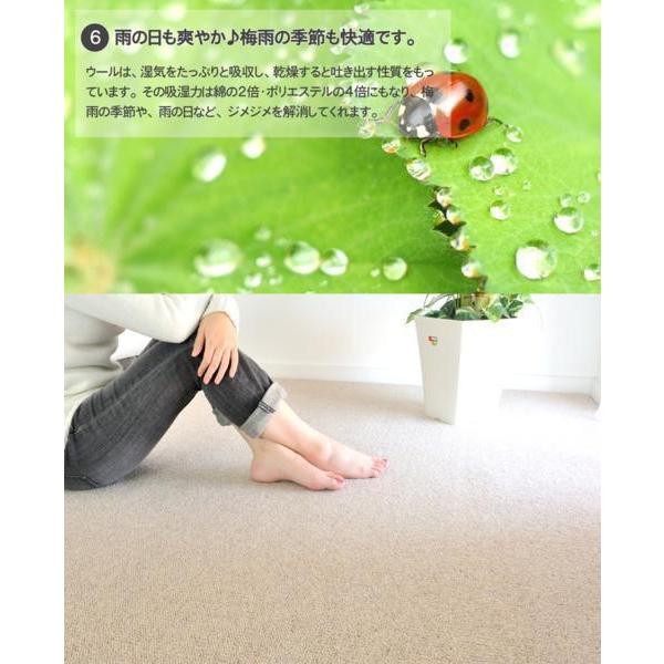 カーペット ラグ 絨毯 江戸間 6畳 6帖 ウール100% 防音効果 吸湿 カーペット ラグ 絨毯 江戸間 6畳 6帖 ウール100% 防音効果 吸湿