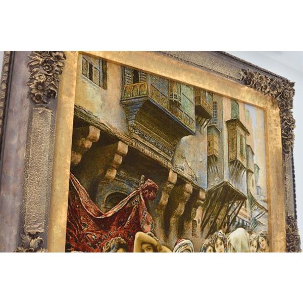 ペルシャ絨毯 絵画 タペストリー 壁掛け インテリア アンティーク 人物