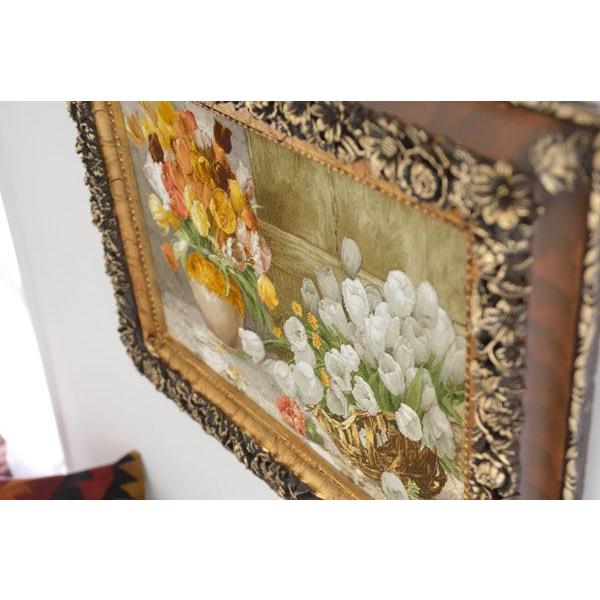 ペルシャ絨毯を使ったタペストリー/掛軸 ペルシャ絨毯を使った