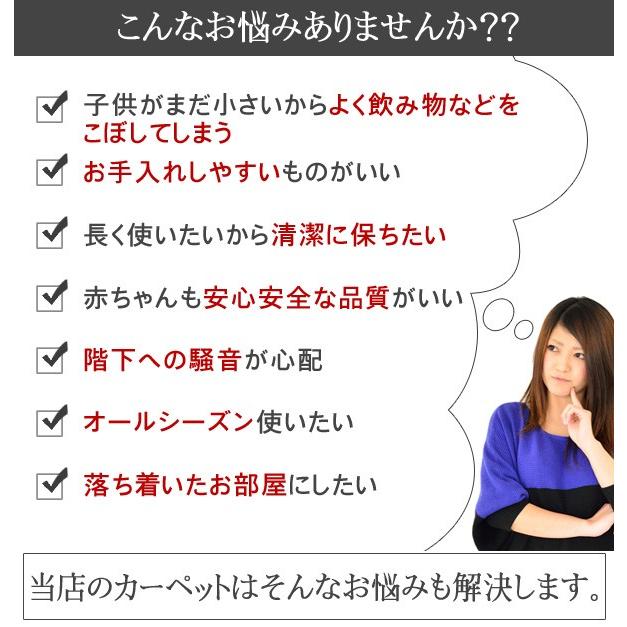 4.5畳 カーペット 4畳半 4.5帖 絨毯 カーペット 子供 オールシーズン じゅうたん トレイル｜nakane｜04