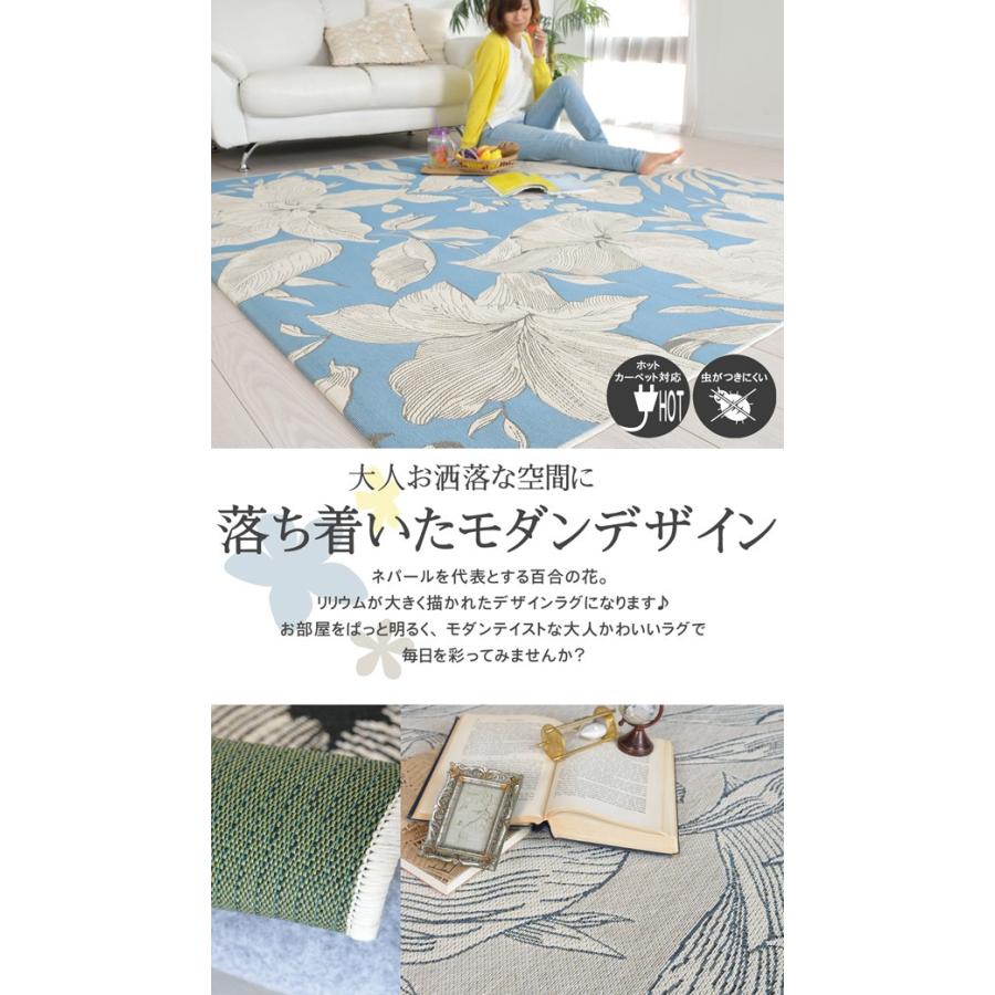 ラグ ボタニカル 西海岸 リゾート風 ハワイアン 200×200 約2畳