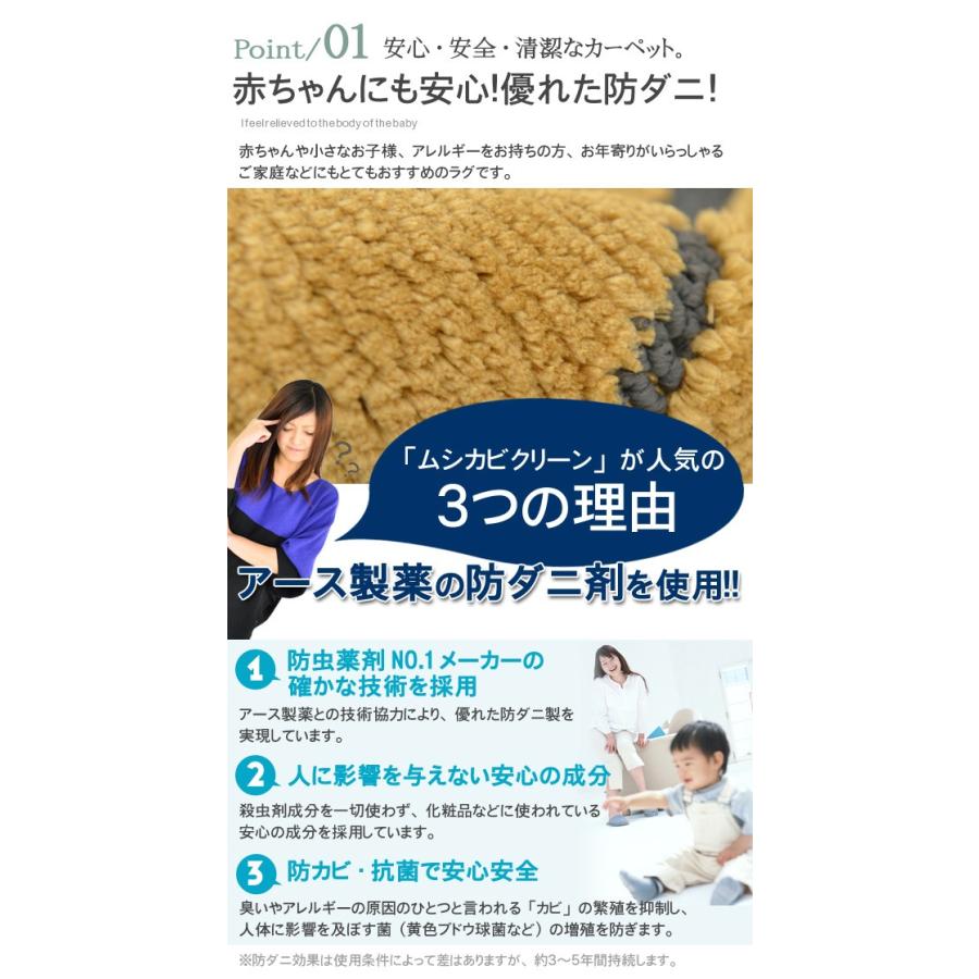 ラグ 洗える カーペット 防ダニ 抗菌 防虫 防カビ モダンデザイン 北欧