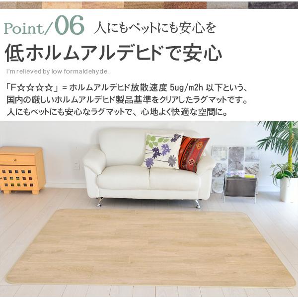 ラグマット 200×250cm ペットOK 犬用 猫用 水洗いOK 抗菌 防炎 床暖房 