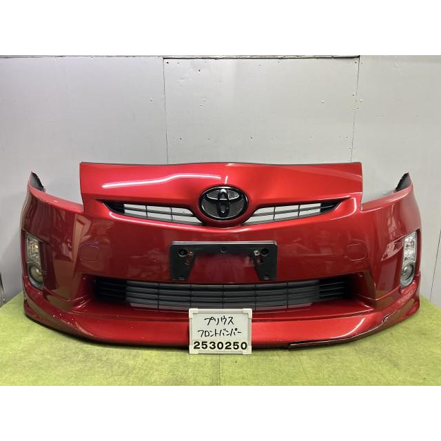 プリウス ZVW30 フロントバンパー フォグ 社外 スポイラー付 割れ有 G