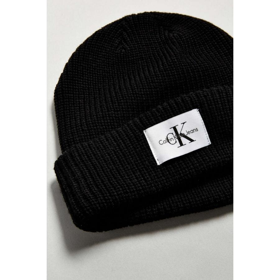 カルバンクラインジーンズ 帽子 ニット帽 ニットキャップ ロゴ シンプル 黒 Calvin Klein（カルバン・クライン） Calvin Klein LOGO KNIT CAP