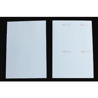私製絵はがき 4面付(クワエ付) No.4023 ケント 並口 片面 D手あい(為替手形枠有りの実) オフィス用品-DIY、工具