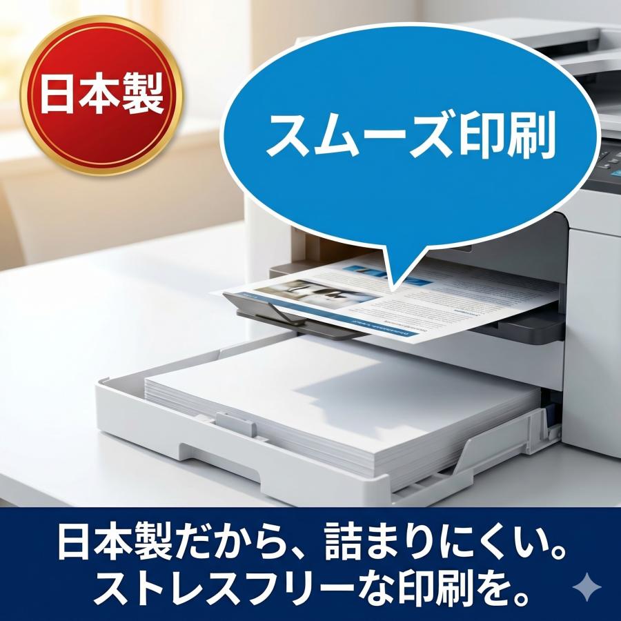 プリンター帳票用紙500枚（ミシン目2本、ファイル穴【6個付】又は
