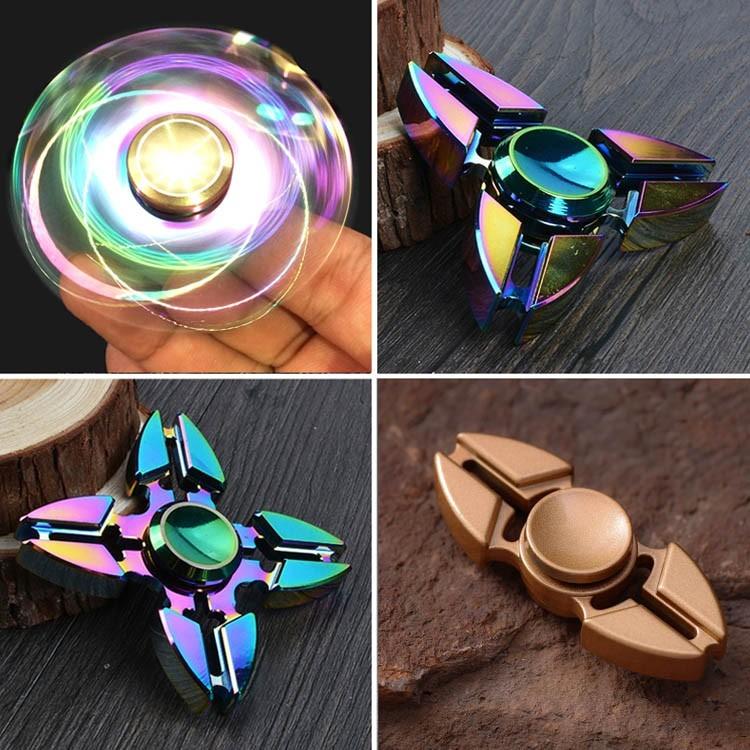 金属 Hand Spinner チタン 合金 指 スピナー スピン フィジェット トイ Fidget Spinner 三角 人気の