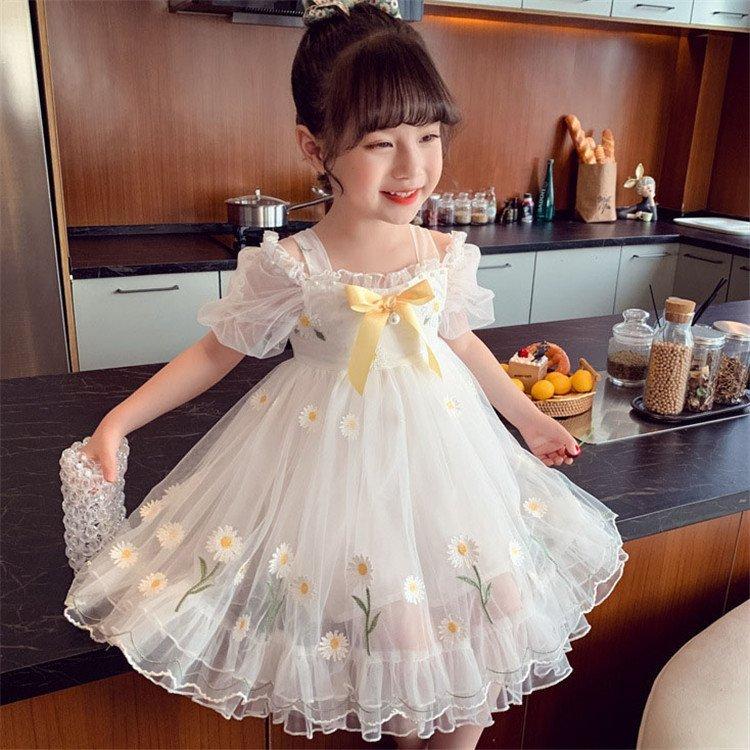 子供服 ワンピース 女の子 夏服 子供ドレス 結婚式 韓国子供服 半袖ワンピース 花柄 蝶結び キッズ ベビー服 お姫様 誕生日 七五三 おしゃれ 可 半額