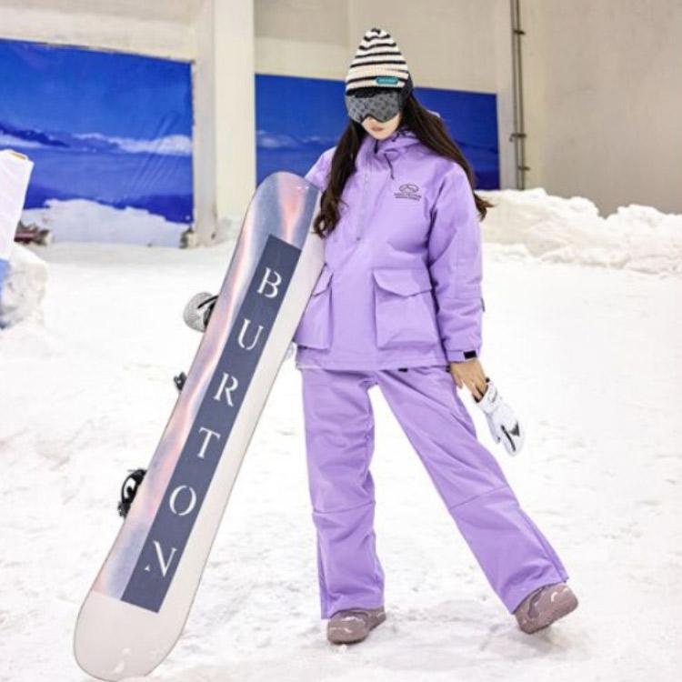 防寒 スノーボード 中綿 上下セット スノボーウェア スキーウェア 厚手 パンツ 撥水加工 ジャケット レディース 2点セット スノーボードウェア｜nakanoshokai｜03