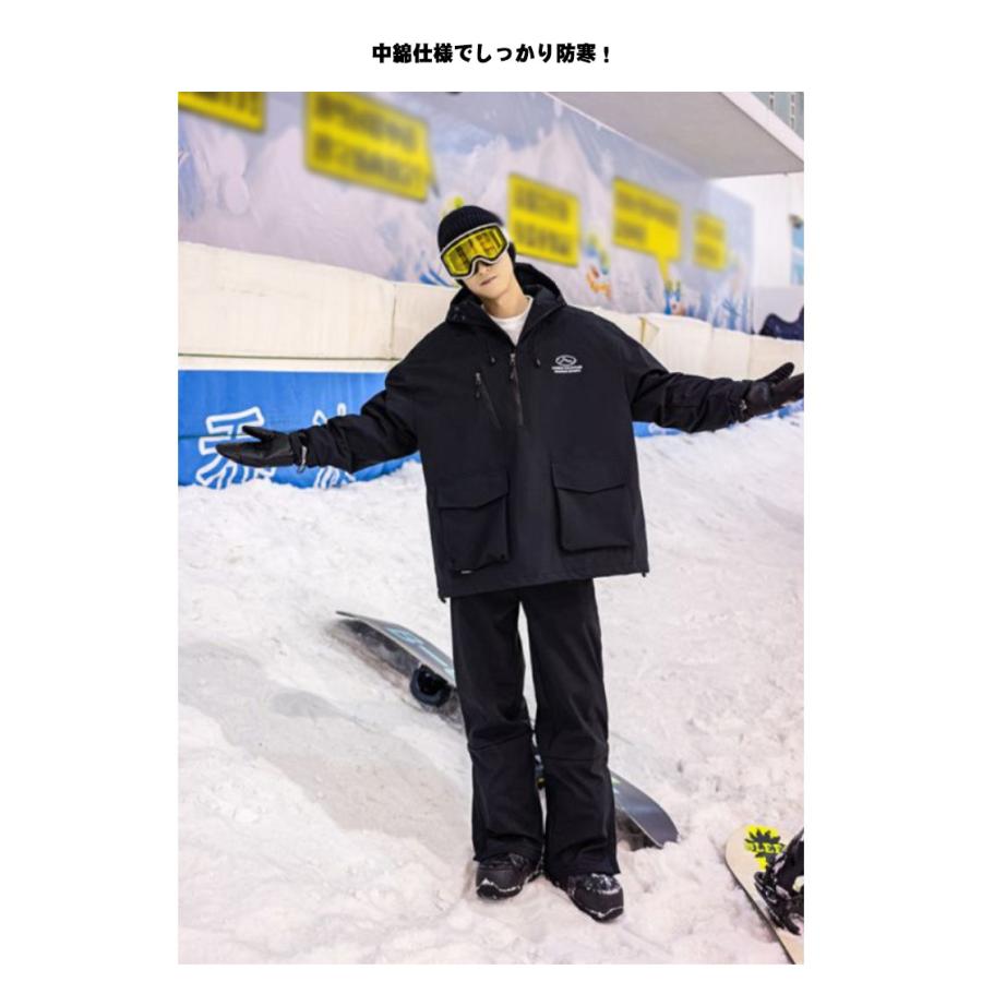 防寒 スノーボード 中綿 上下セット スノボーウェア スキーウェア 厚手 パンツ 撥水加工 ジャケット レディース 2点セット スノーボードウェア｜nakanoshokai｜09