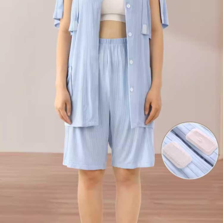 冷感 介護用パジャマ 冷感 介護パジャマ 夏用 M ショートパンツ ハーフパンツ マジックテープ 寝まき パジャマ 男性 上下セット レディース セッ |  | 02