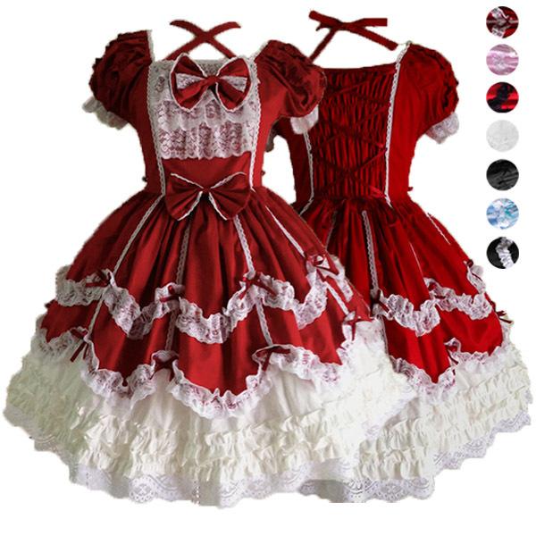 超特価激安 衣装 コスチューム かわいい ピンク S L Da280c0c0x0 黒 コスプレ 赤 ロリータ 原宿 カラバリ豊富 ワンピース 無料長期保証 Bajawinescabo Com