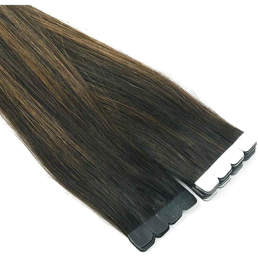 930円 使い勝手の良い テープエクステ 10枚 T2 6p2 エクステンション レミーヘア ストレートロング 16inch 髪の毛 ウィッグ 40cm