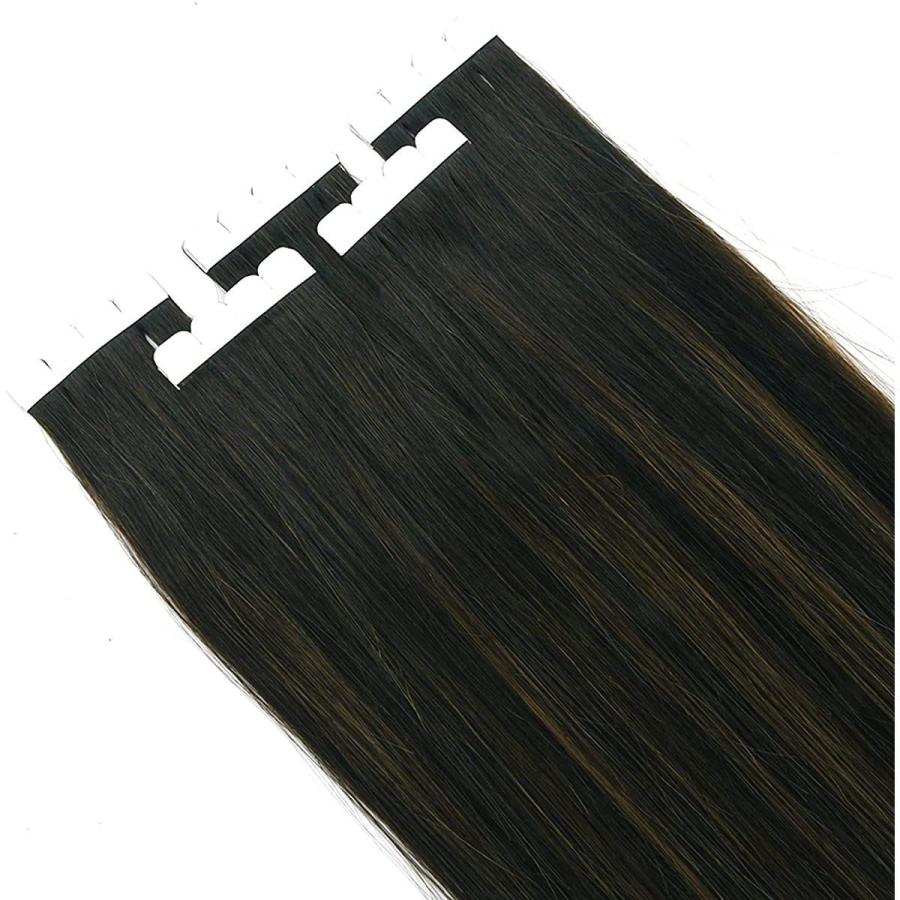 930円 使い勝手の良い テープエクステ 10枚 T2 6p2 エクステンション レミーヘア ストレートロング 16inch 髪の毛 ウィッグ 40cm