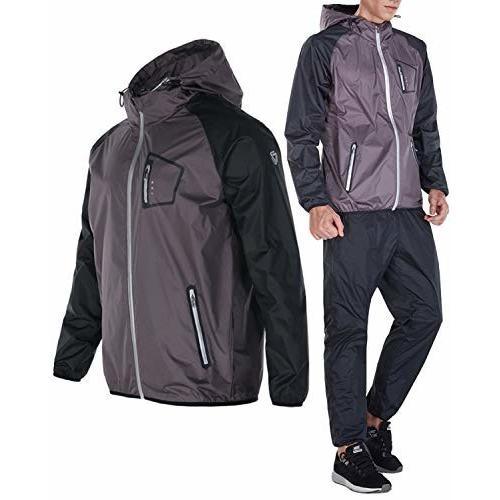 ダイエット ５倍発汗 ユニセックス Dripx XL グレー サウナスーツ デトックス 燃焼サポート