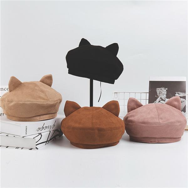 帽子 おしゃれ ギフト おそろい 猫耳 秋 ペアルック 双子 幼稚園 兄弟 お揃い 男の子 ハット ネコ耳 姉妹 とっておきし新春福袋