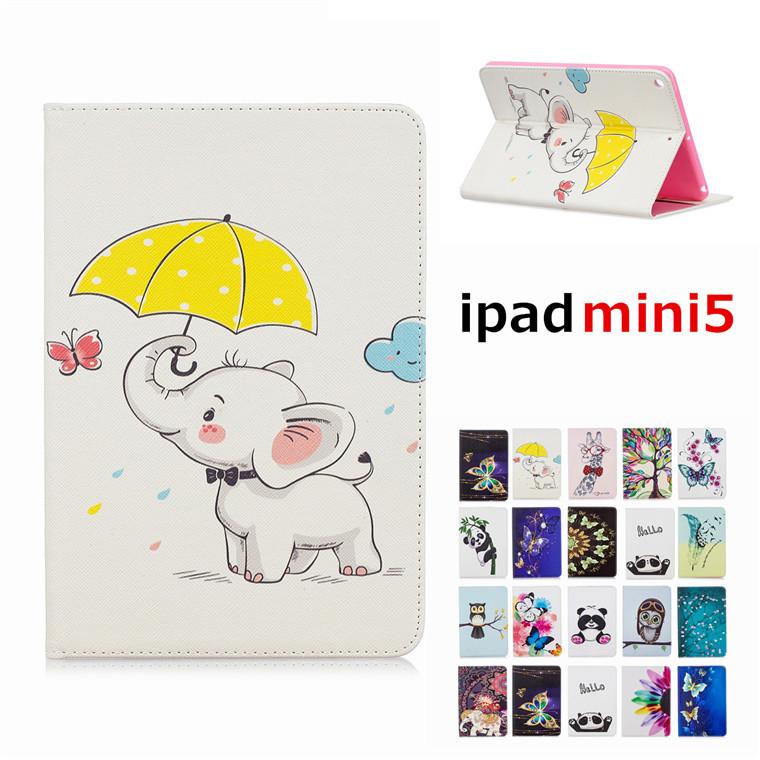 iPad mini 5 2019 新型 iPad mini ケース 象 ぞう PU レザー iPad Mini 5/Mini 4 カバー 第五世代 スタンド カード収納 パンダ｜nakanoshokai