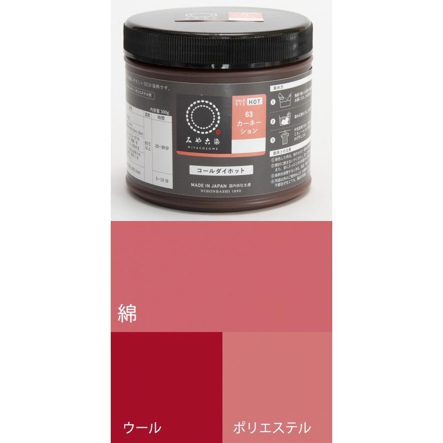 お取り寄せ ECO染料 コールダイホット徳用 63カーネーション 300g ポリ容器入り 粉体染料 宅配便のみ 送料無料 1061800