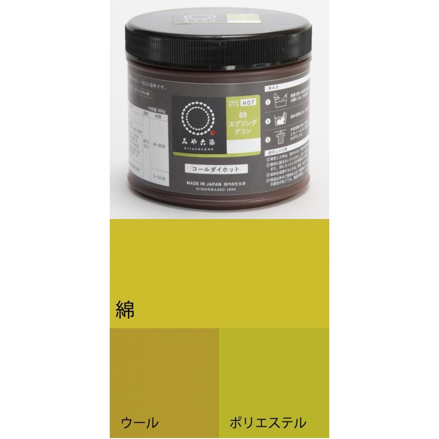 お取り寄せ ECO染料 コールダイホット徳用 69スプリンググリン 300g ポリ容器入り 粉体染料 宅配便のみ 送料無料 1062400