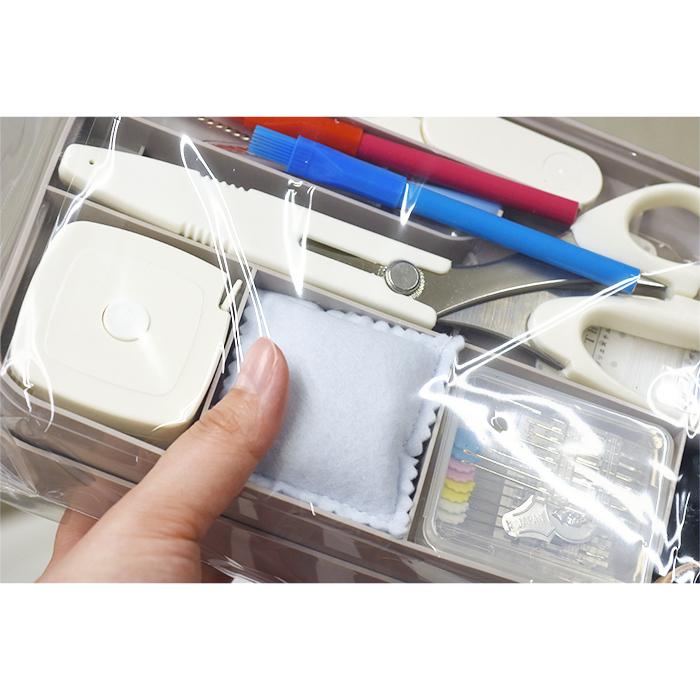 ミササ ソーイングセット 無地 うす型タイプ No.1435 グレージュ 裁縫