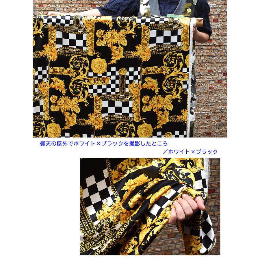 ザ・ロック サテンプリント サテン サテン生地 ゴージャス ゴールド