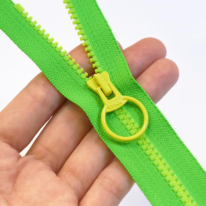 YKK リングタイプ ネオンカラーファスナー 14cm 蛍光色 蛍光