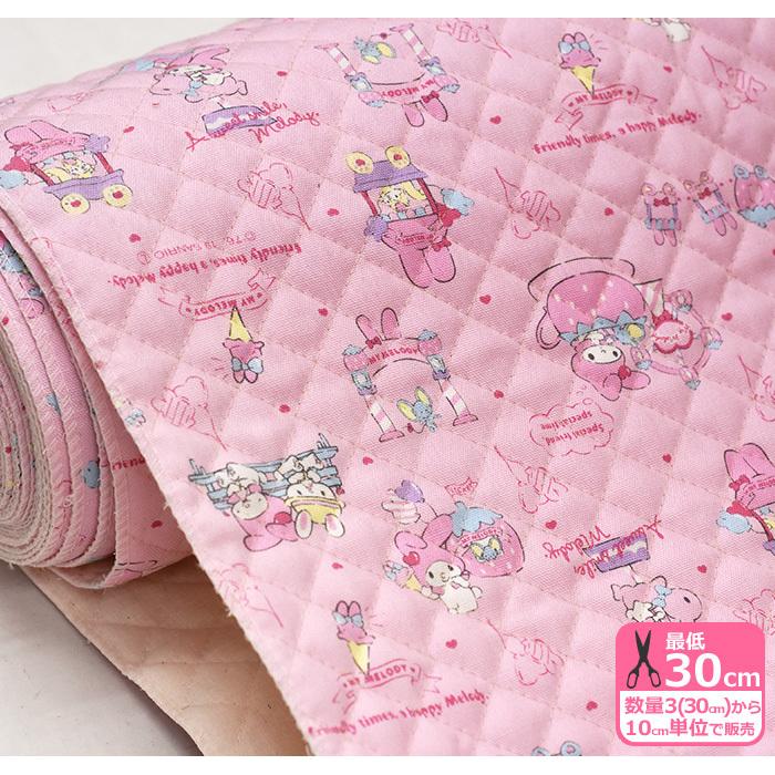 キルト）MMパーク いちごの遊園地 マイメロディ My Melody 中綿入り