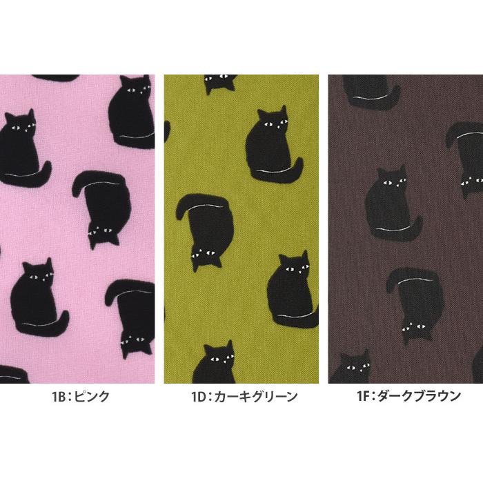 黒猫と市松柄【オーダー生地見本】 楽天市場】オックス 生地 大きめ柄 黒猫 三毛猫 キジトラ猫 綿100