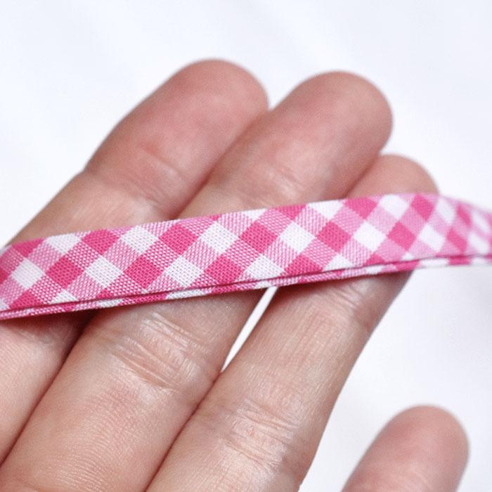 ふちどりバイアステープ ギンガム チェック＆ストライプ 10mm巾 CP238