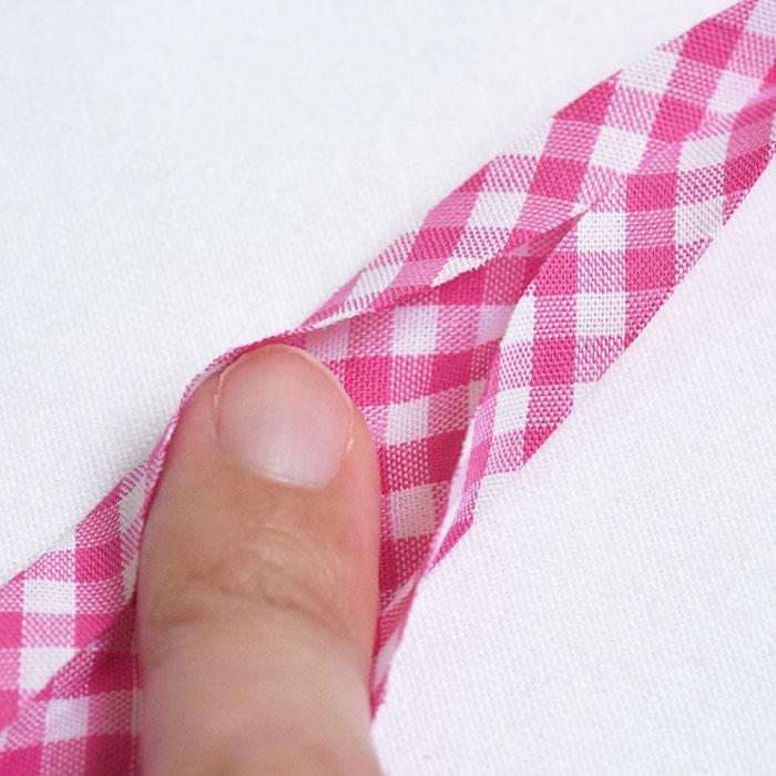 ふちどりバイアステープ ギンガム チェック＆ストライプ 10mm巾 CP238