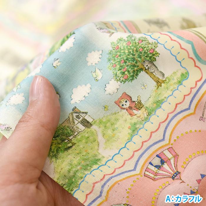 22fabric ハンカチコレクター 60ローンビンテージフィール ローン 猫柄