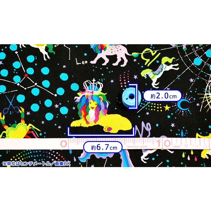 ホロスコープ柄 ホラグチカヨ 綿麻キャンバス Horoscope ホロスコープ カラフル