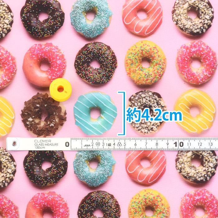 カラフルドーナツ ポリエステルオックス ドーナツ ドーナツ柄 お菓子柄