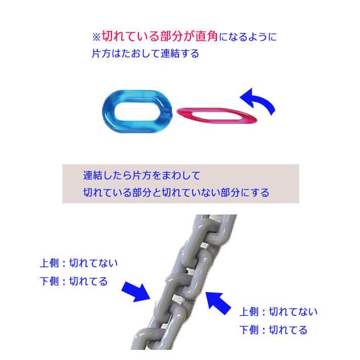 LINK LINK】チェーン パーツ（クリア）サークル 5個入り つなげるだけ