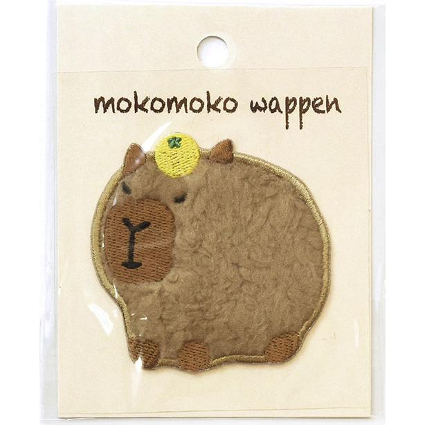mokomoko wappen カピバラ LGW-11B シール＆アイロン両用ワッペン