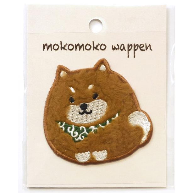 mokomoko wappen 柴犬 LGW-11D シール＆アイロン両用ワッペン アイロン