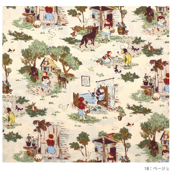 希少本/入手困難★アールデコ 挿絵本 A.E.マルティ 風車小屋だより ★ Little story 赤ずきんちゃん シーチング シーチング生地 koko