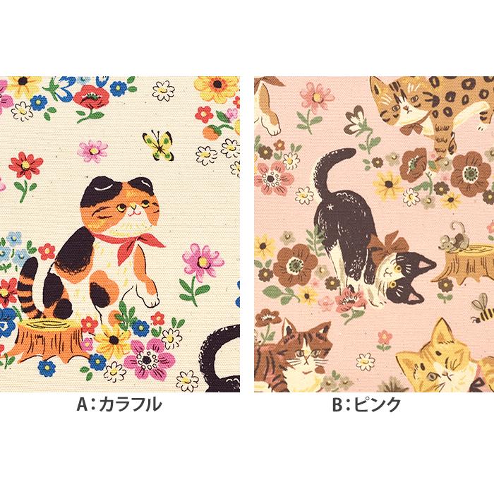 Powerful animal フラワー×ネコ オックス 猫柄 ネコ柄 猫 ネコ