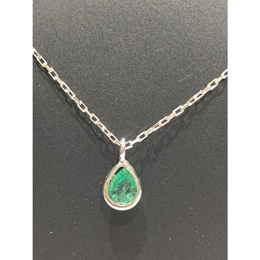 新品】K10WGエメラルドデザインネックレス : 中岡時計宝石店 - 通販 