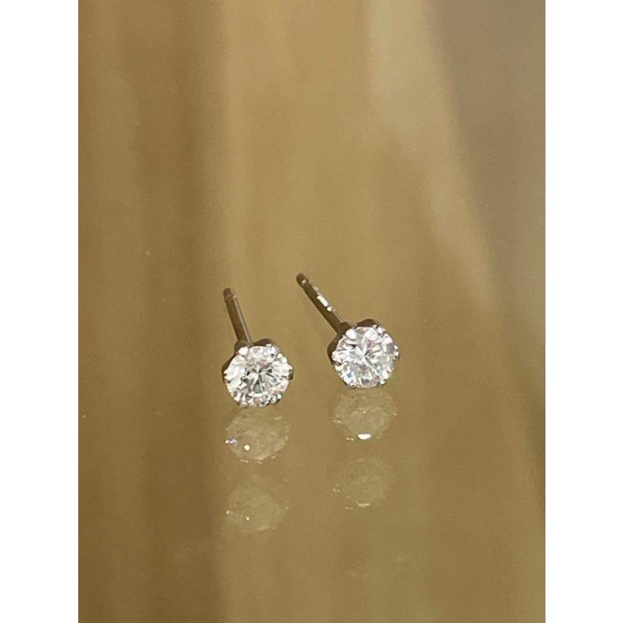 新品】Pt900ダイヤモンド0.20ct（トータル）一粒ピアス : 中岡時計宝石