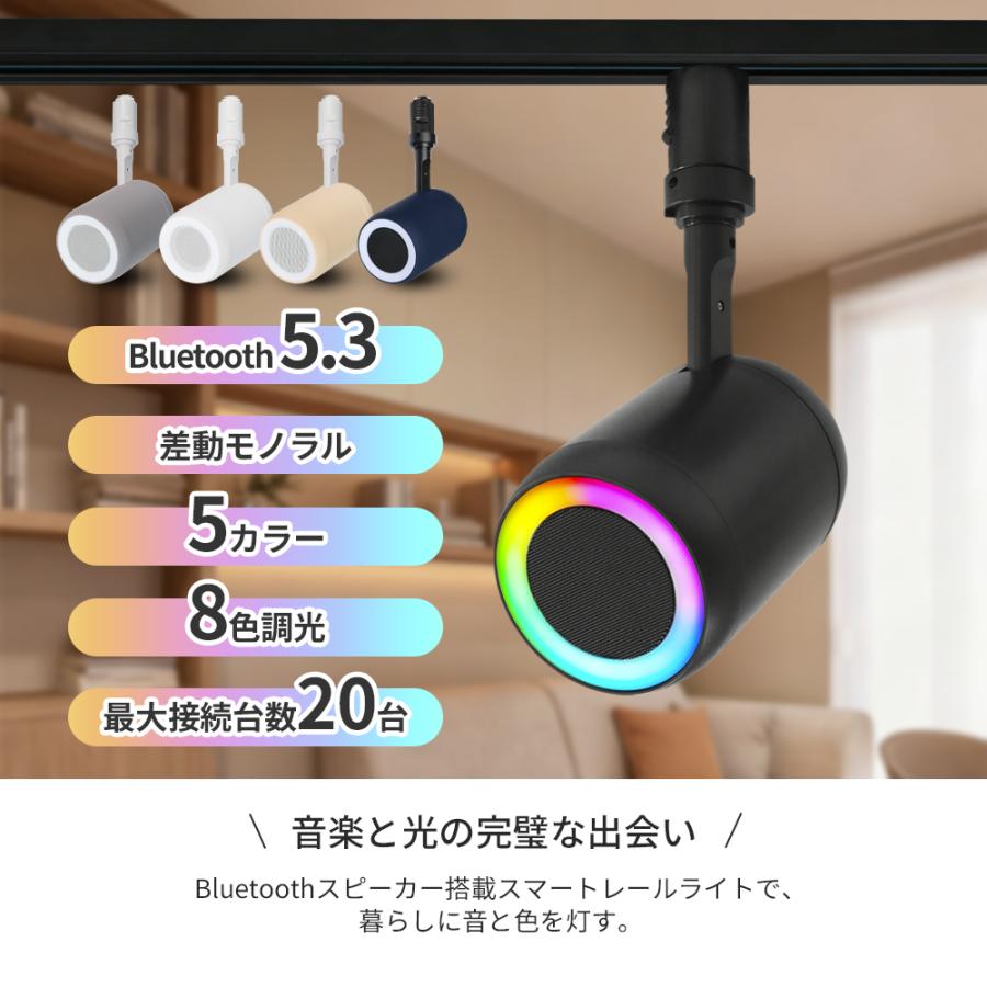 ダクトレール スピーカー レール用 Bluetooth スピーカー付きライト