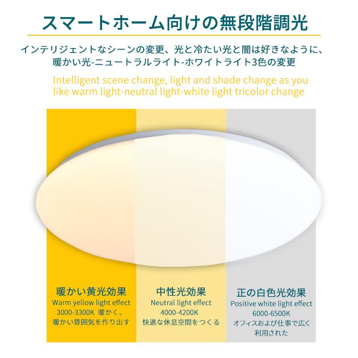 3個セット LED シーリングライト 6畳 30W 調光調色 リモコン付 薄型